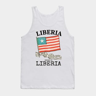 Vintage Liberia Country Flag Tank Top